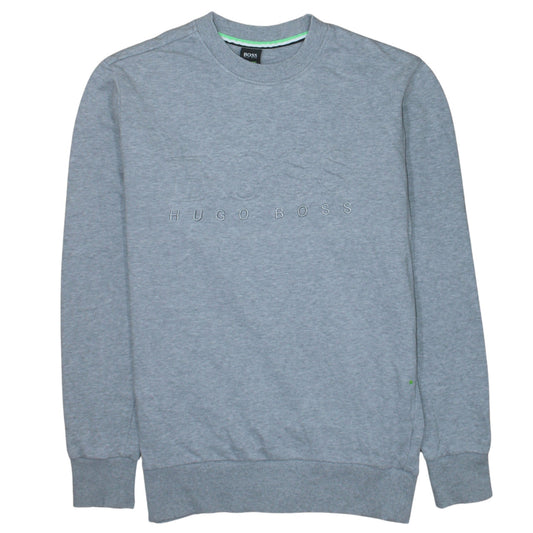 Hugo Boss Men's Grey Logo Crew Neck Sweatshirt Size L