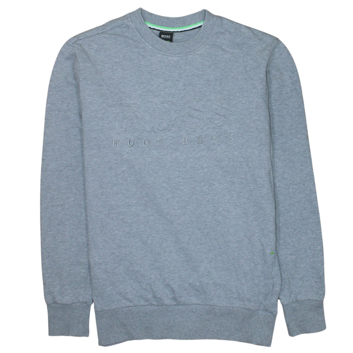 Hugo Boss Men's Grey Logo Crew Neck Sweatshirt Size L