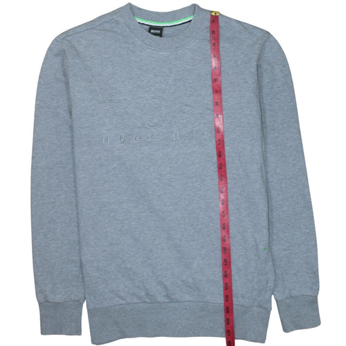 Hugo Boss Men's Grey Logo Crew Neck Sweatshirt Size L