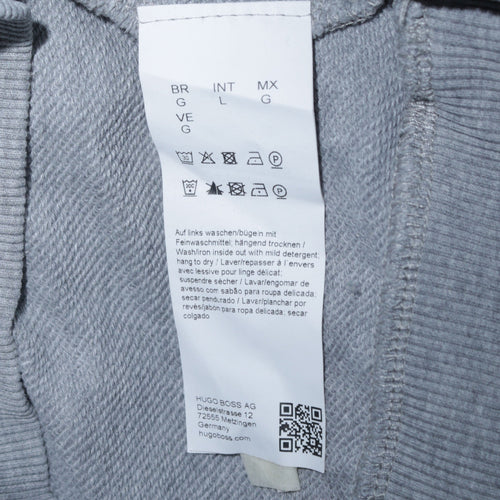 Hugo Boss Men's Grey Logo Crew Neck Sweatshirt Size L
