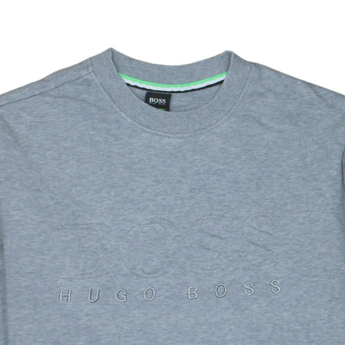 Hugo Boss Men's Grey Logo Crew Neck Sweatshirt Size L