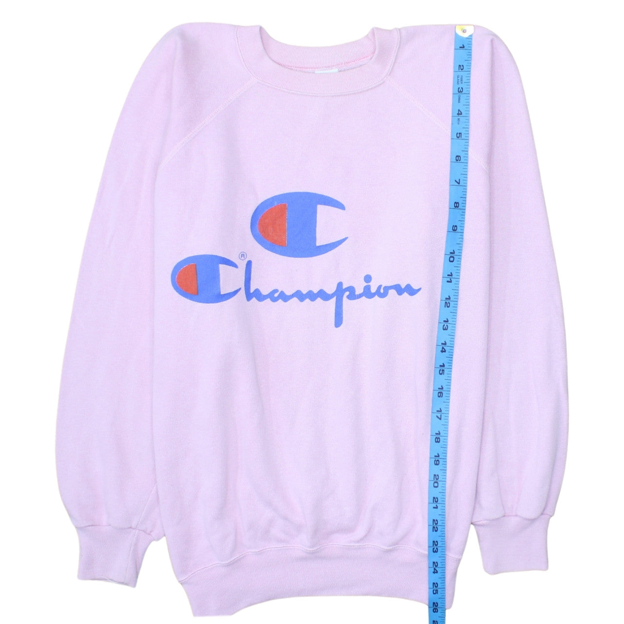 Champion Women's Pink Pullover Sweatshirt L Cotton Blend Crew Neck