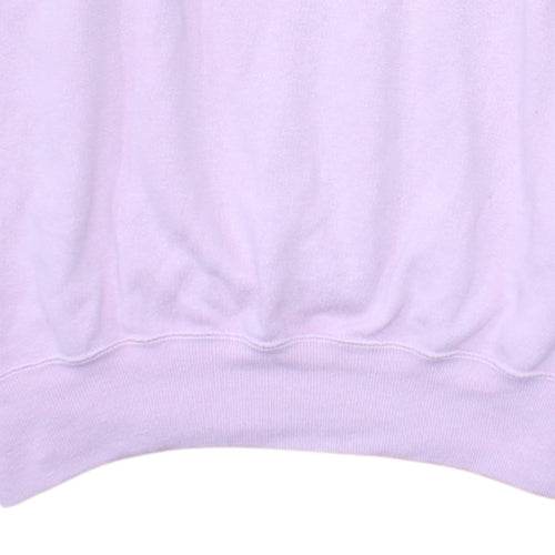 Champion Women's Pink Pullover Sweatshirt L Cotton Blend Crew Neck