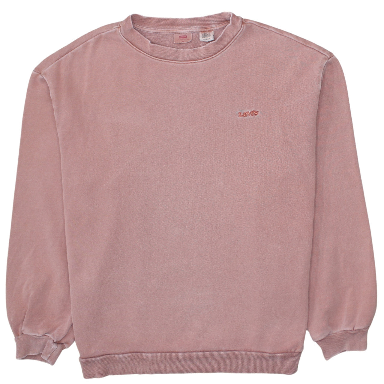 Levi's Women Pink Crew Neck Pullover Sweatshirt XS Cotton Blend