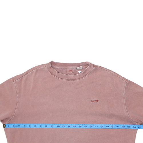 Levi's Women Pink Crew Neck Pullover Sweatshirt XS Cotton Blend