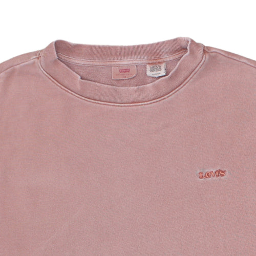 Levi's Women Pink Crew Neck Pullover Sweatshirt XS Cotton Blend