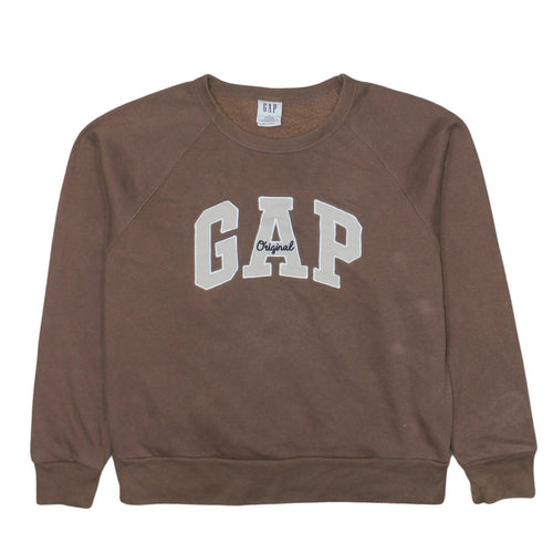 GAP Women's Brown Original Logo Pullover Sweatshirt Size S