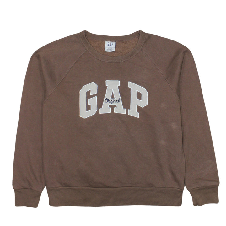 GAP Women's Brown Original Logo Pullover Sweatshirt Size S