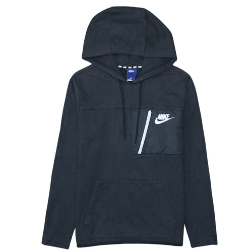 Nike Men's Black Pullover Hoodie Medium Logo Pocket Sportswear