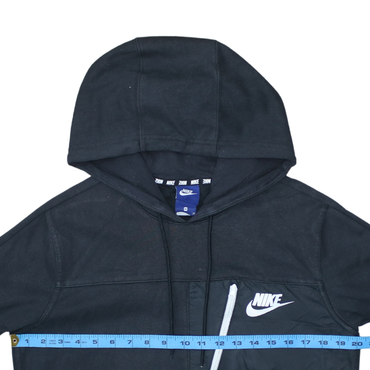 Nike Men's Black Pullover Hoodie Medium Logo Pocket Sportswear