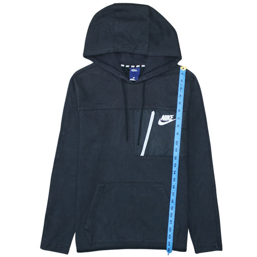 Nike Men's Black Pullover Hoodie Medium Logo Pocket Sportswear
