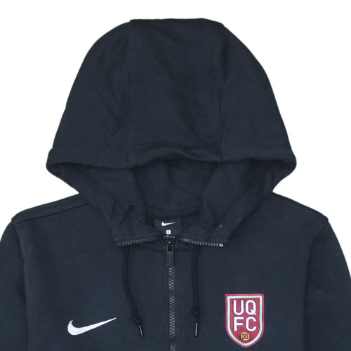 Nike Men's Black Full Zip Hoodie Small Embroidered UQFC Sportswear