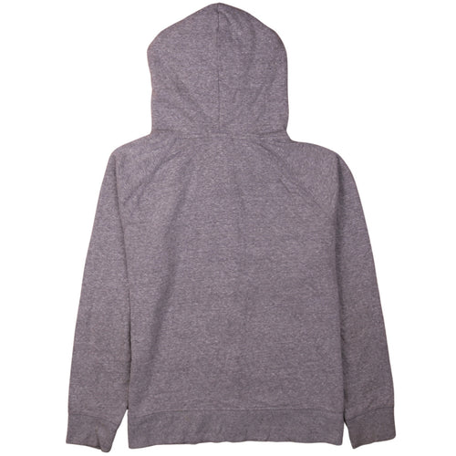 GAP Women Grey Full Zip Hoodie L Logo Cotton Blend Casual