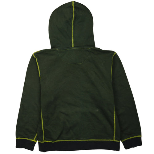 Nike Boys Green Pullover Hoodie L 12-13 Years Contrast Stitch Sweatshirt