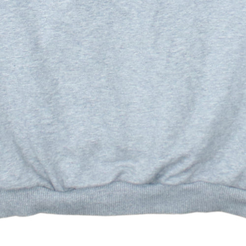 Adidas Women's Grey & Blue Crew Neck Sweatshirt Size 8 Classic Logo