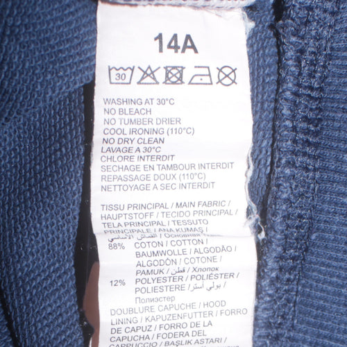 Levi's Boys White Red Blue Hoodie Size 14 Years Cotton Blend Pullover
