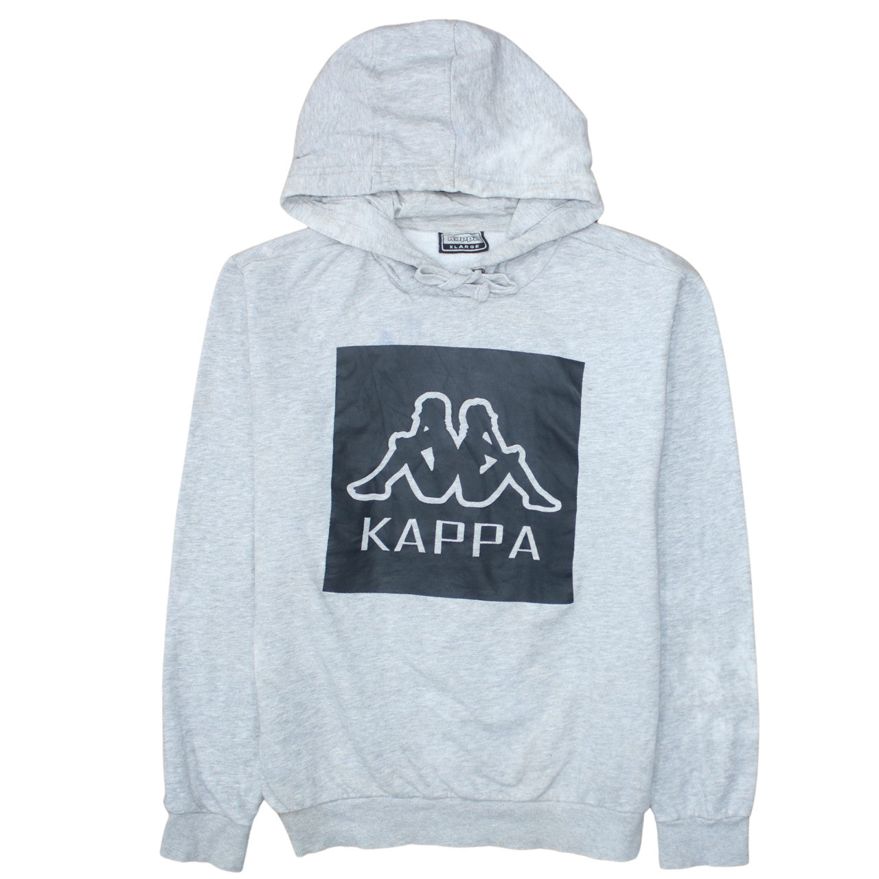 Kappa Men's Grey XL Pullover Hoodie with Logo Graphic Print