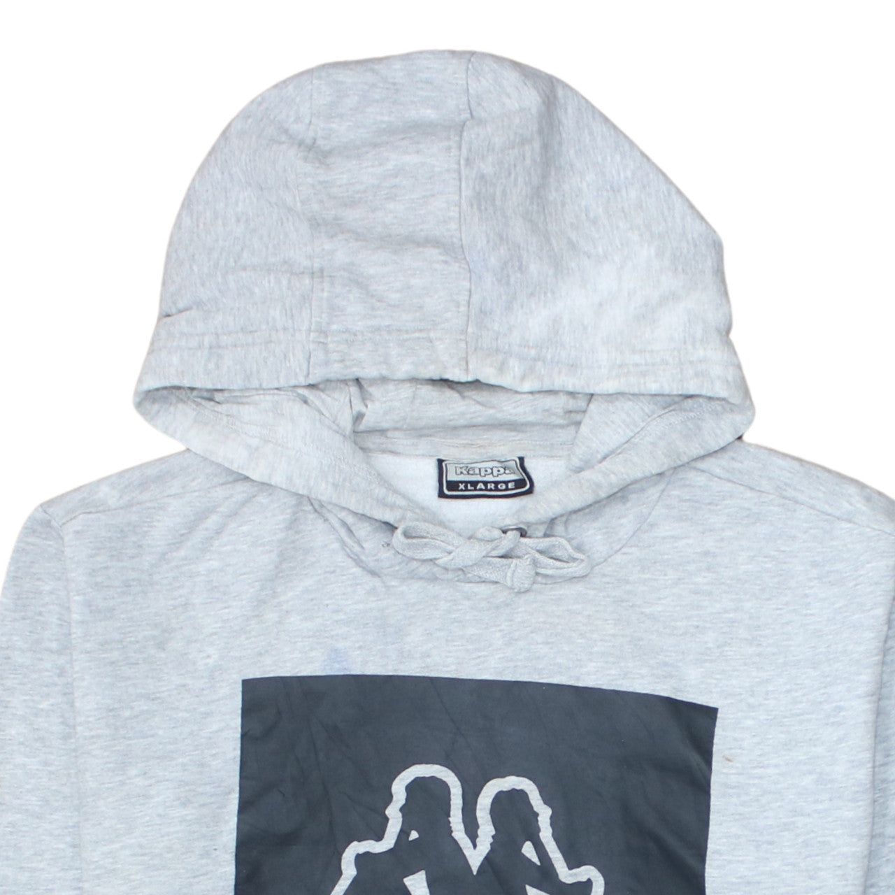Kappa Men's Grey XL Pullover Hoodie with Logo Graphic Print
