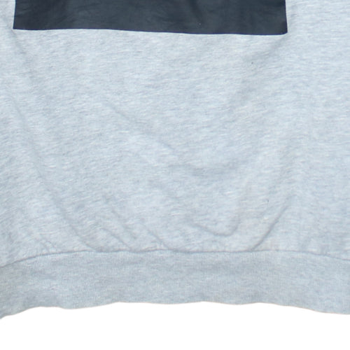 Kappa Men's Grey XL Pullover Hoodie with Logo Graphic Print