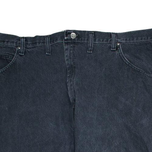 Wrangler Men's Black 46x32 Straight Fit Cotton Jeans