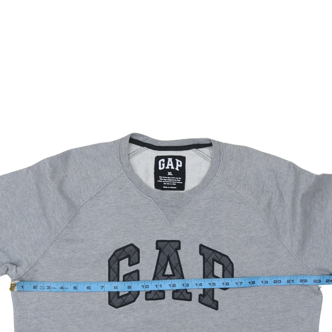 GAP Men's Grey XL Pullover Sweatshirt with Quilted Logo