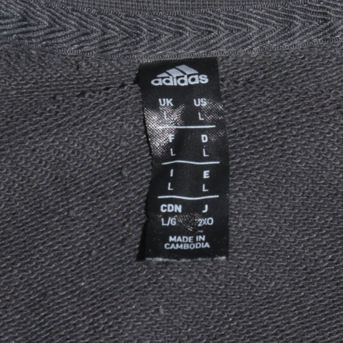 Adidas Mens Black DFB Logo Pullover Sweatshirt Size L