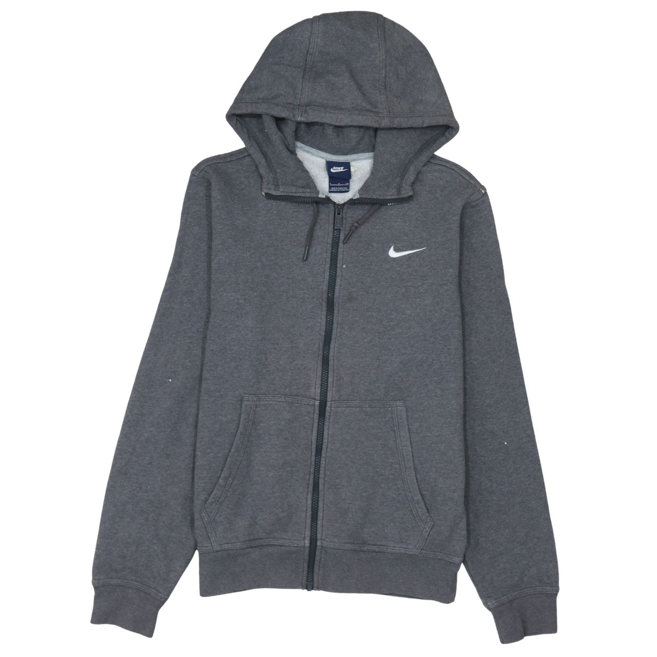 Nike Men's Grey Full Zip Hoodie Size S Fleece Sportswear