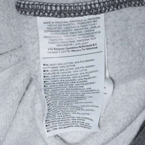 Nike Men's Grey Full Zip Hoodie Size S Fleece Sportswear