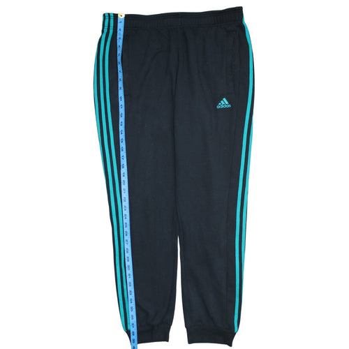 Adidas Men's Black Jogger Trousers L Sports Stripe Tapered Fit