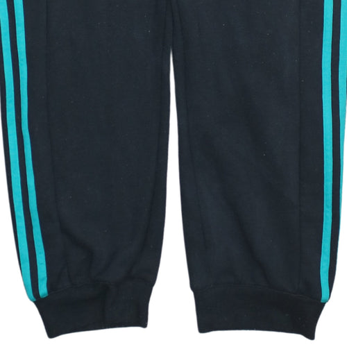 Adidas Men's Black Jogger Trousers L Sports Stripe Tapered Fit