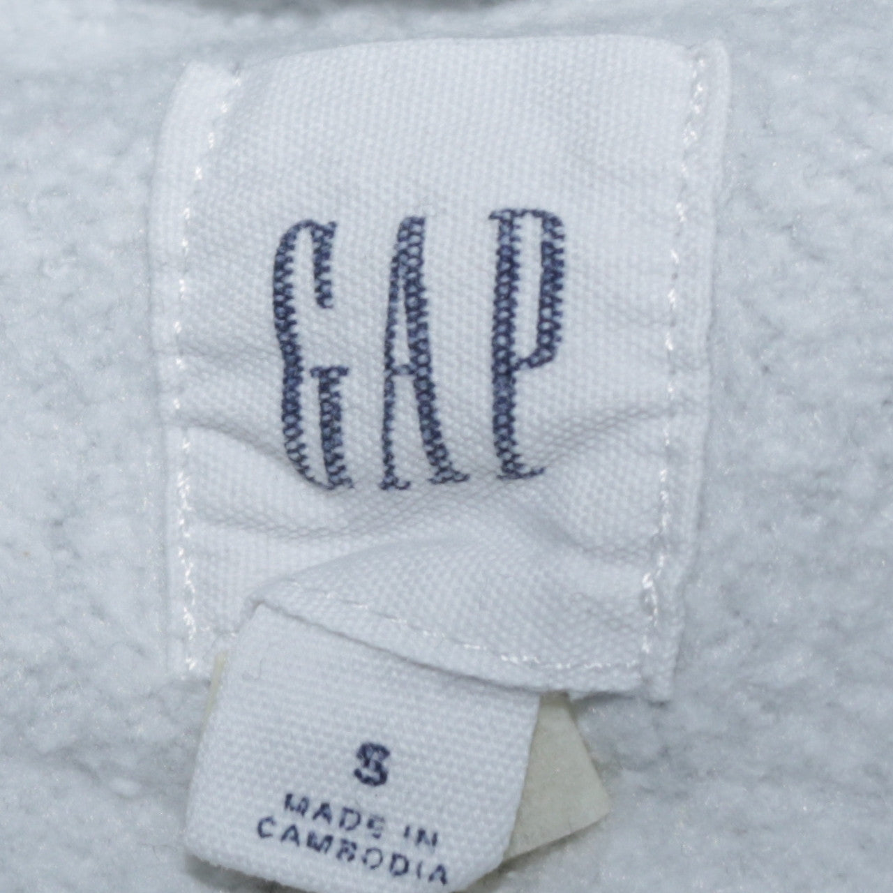 GAP Womens Grey Pullover Hoodie Small Cotton Blend Logo Sweatshirt