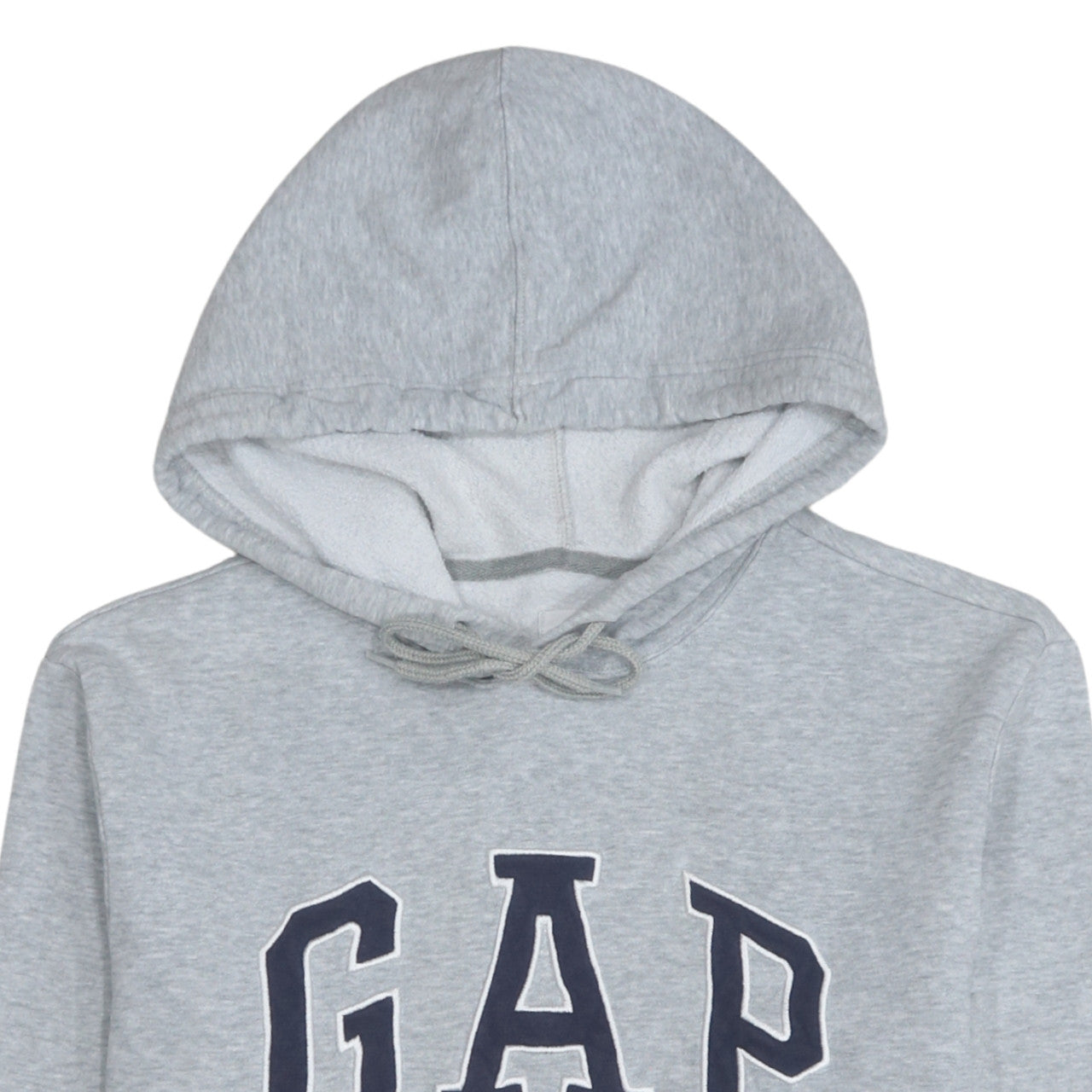 GAP Womens Grey Pullover Hoodie Small Cotton Blend Logo Sweatshirt