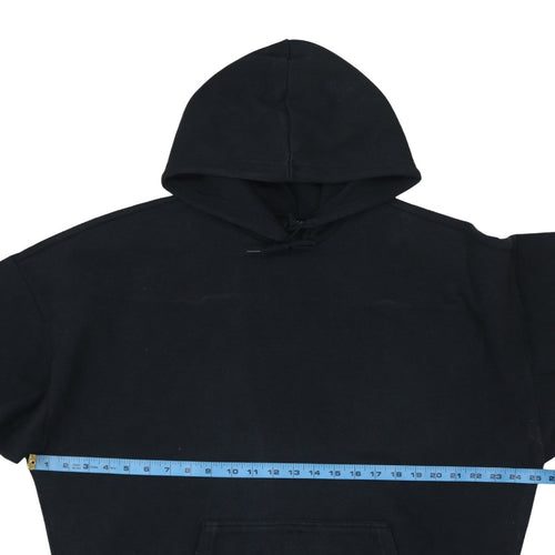 Adidas Women Black L Pullover Hoodie Sweatshirt with Stripes
