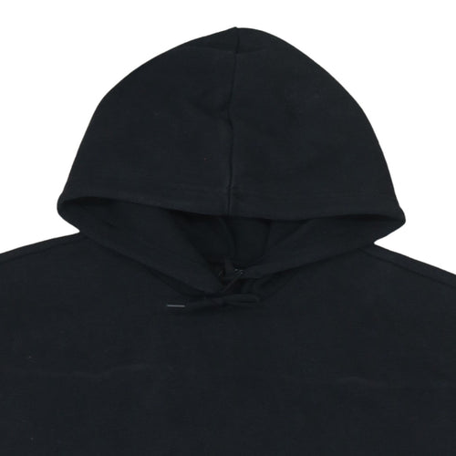 Adidas Women Black L Pullover Hoodie Sweatshirt with Stripes