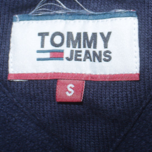 Tommy Jeans Men's Blue Pullover Sweatshirt Size S Logo Retro Style