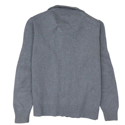 Tommy Hilfiger Men's Grey XL Full Zip Cotton Jumper