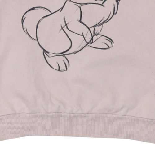 Disney Women Pink Thumper Sweatshirt Medium Bambi Graphic Pullover