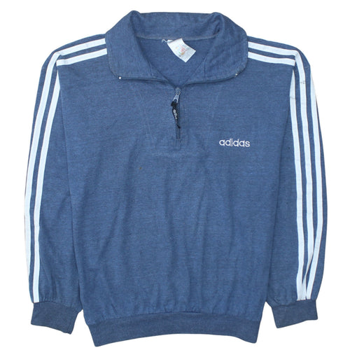 Adidas Men’s Blue 1/2 Zip Sweatshirt XS Vintage Sportswear