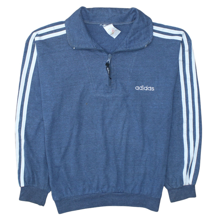 Adidas Men’s Blue 1/2 Zip Sweatshirt XS Vintage Sportswear
