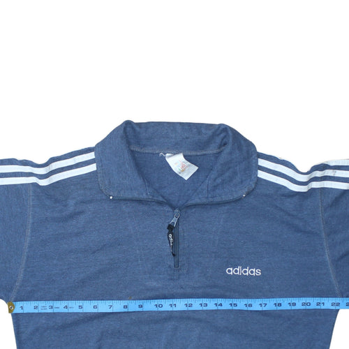 Adidas Men’s Blue 1/2 Zip Sweatshirt XS Vintage Sportswear