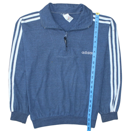 Adidas Men’s Blue 1/2 Zip Sweatshirt XS Vintage Sportswear