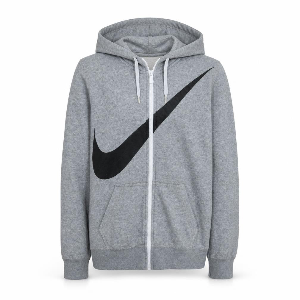 Nike Men's Grey Full Zip Hoodie M Sports Fleece Sweatshirt