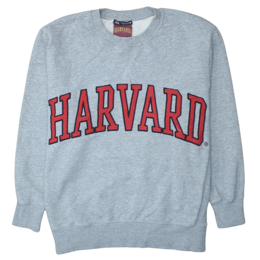 Zara Women Grey Harvard Sweatshirt Small Cotton Relaxed Fit