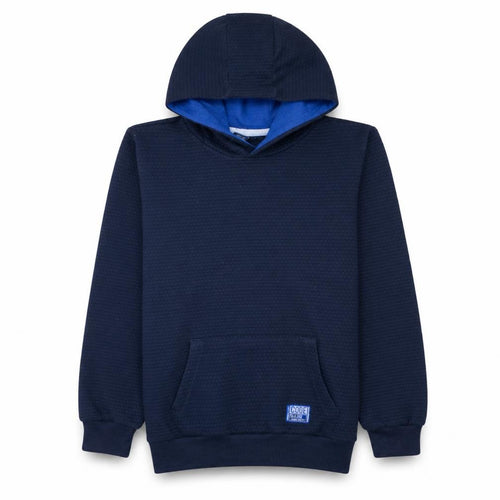 Y.F.K. Boys Navy Blue Pullover Hoodie Size 10-12 Years Cotton Blend
