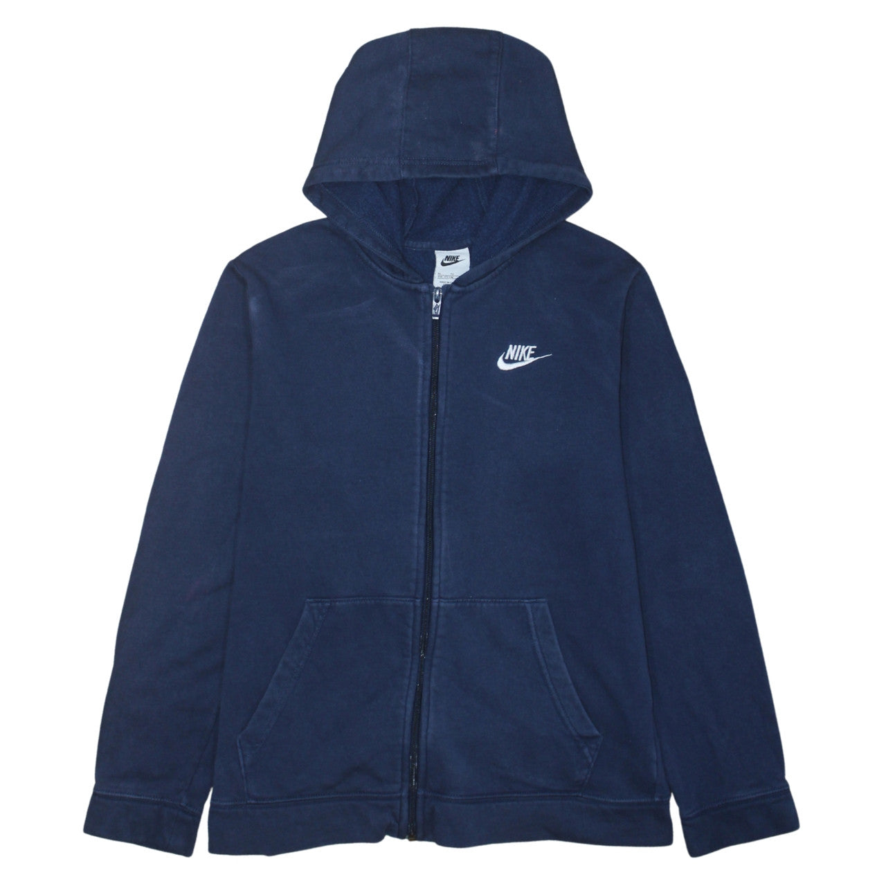 Nike Boys Navy Blue Full Zip Hoodie XL 158-170cm Cotton Blend