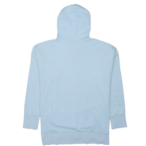 Adidas Womens Light Blue Hoodie Medium Pullover Cotton Blend Logo Sweatshirt