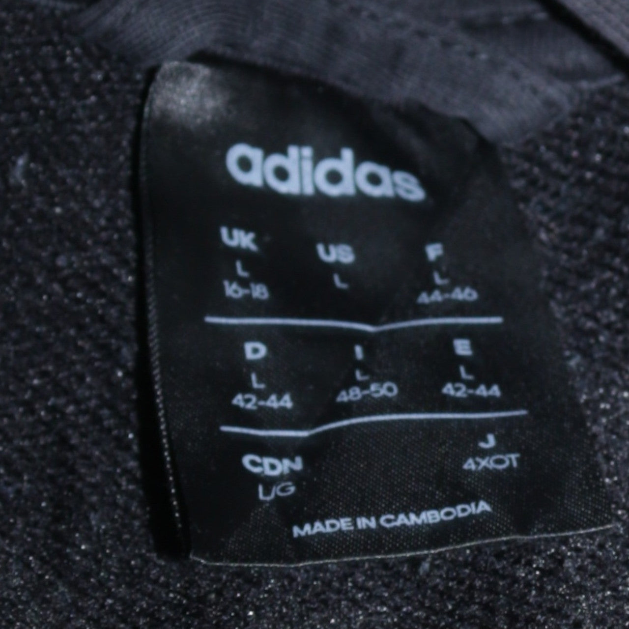 Adidas Women's Black Full Zip Hoodie L 16-18 Hooded Sweatshirt