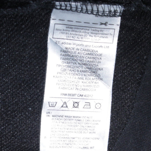 Adidas Women's Black Full Zip Hoodie L 16-18 Hooded Sweatshirt