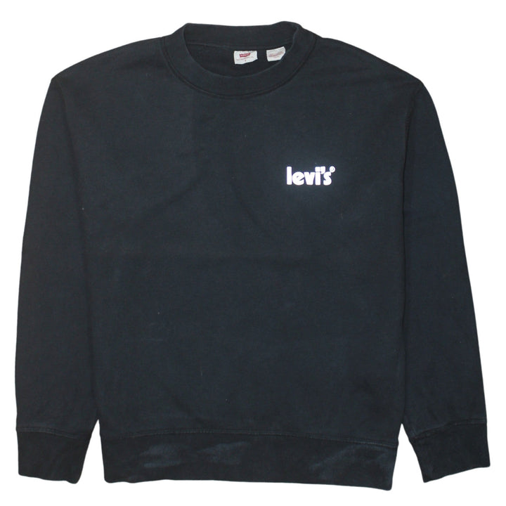 Levi's Women's Black Small Crew Neck Pullover Sweatshirt