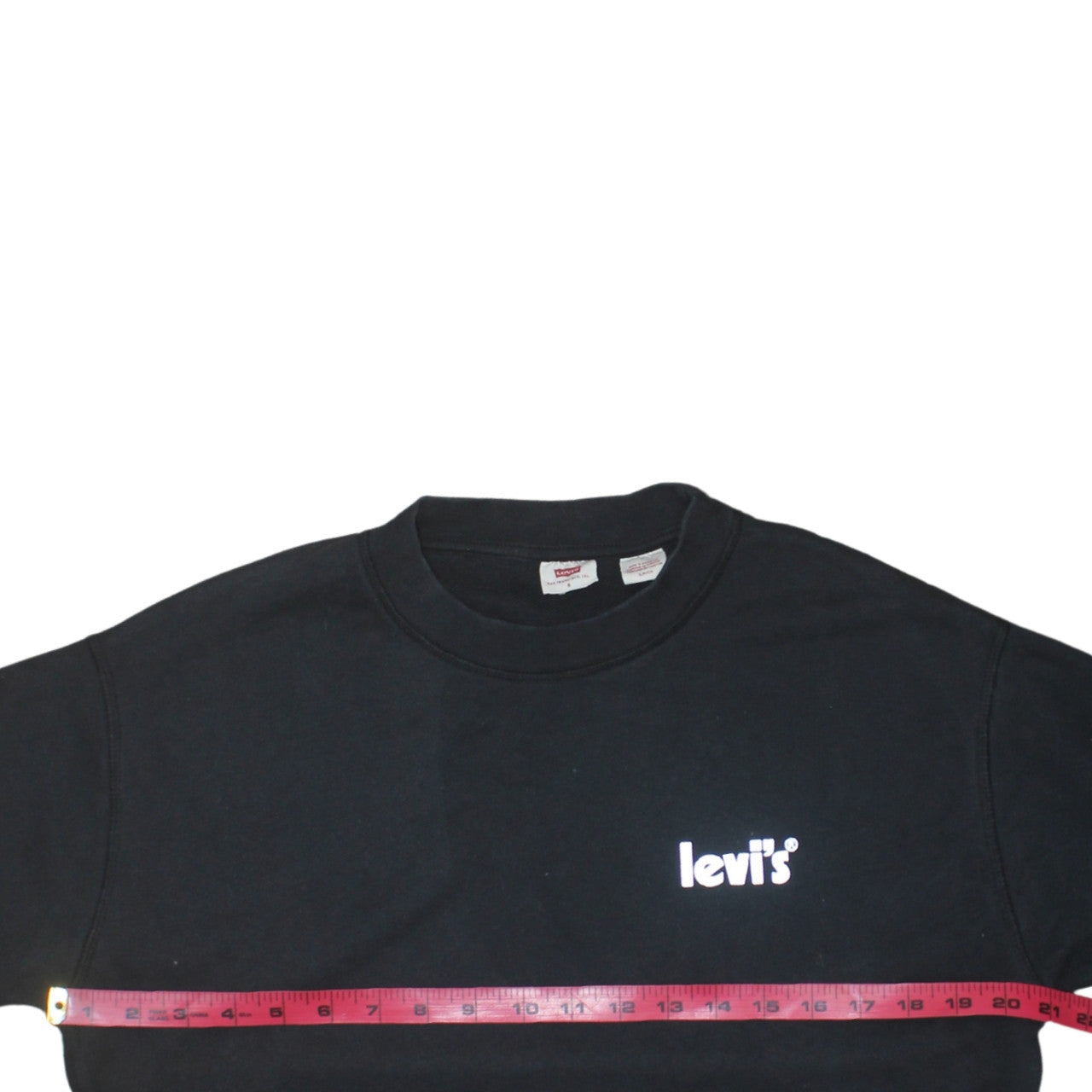 Levi's Women's Black Small Crew Neck Pullover Sweatshirt